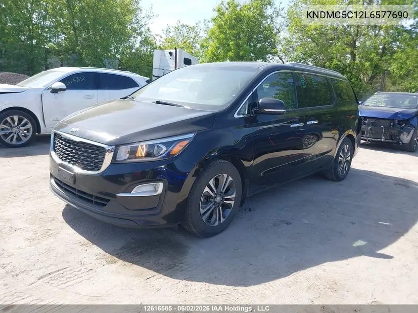 2020 Kia Sedona Ex/Sx VIN: KNDMC5C12L6577690 Lot: 12616585