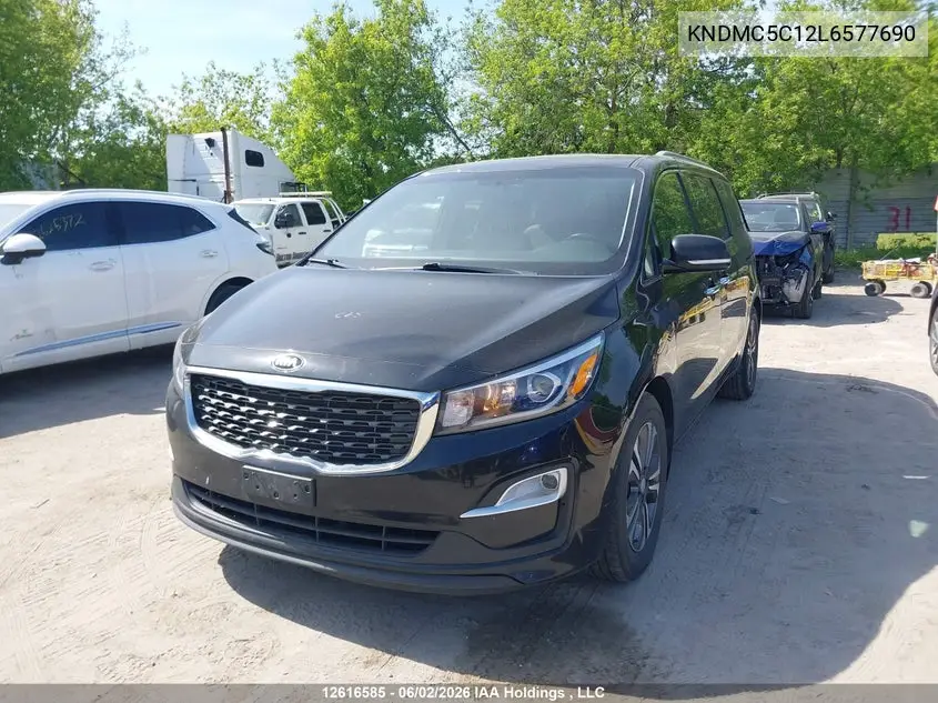 2020 Kia Sedona Ex/Sx VIN: KNDMC5C12L6577690 Lot: 12616585