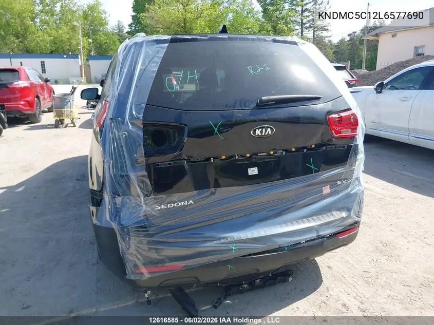 2020 Kia Sedona Ex/Sx VIN: KNDMC5C12L6577690 Lot: 12616585