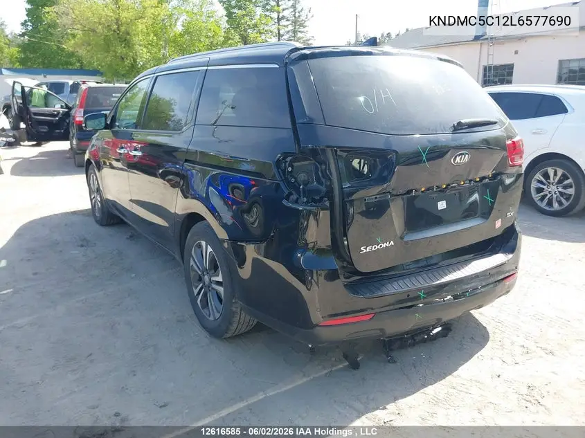 2020 Kia Sedona Ex/Sx VIN: KNDMC5C12L6577690 Lot: 12616585