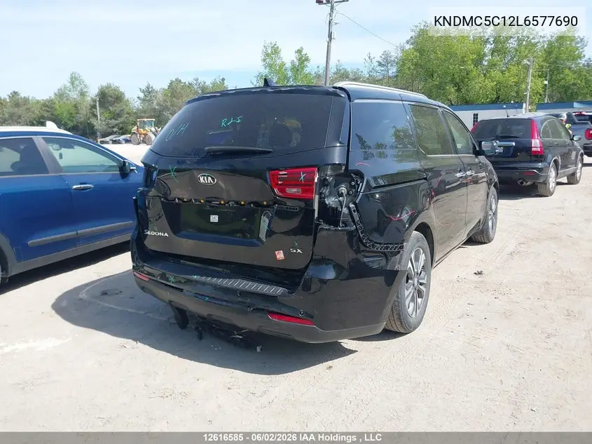 2020 Kia Sedona Ex/Sx VIN: KNDMC5C12L6577690 Lot: 12616585