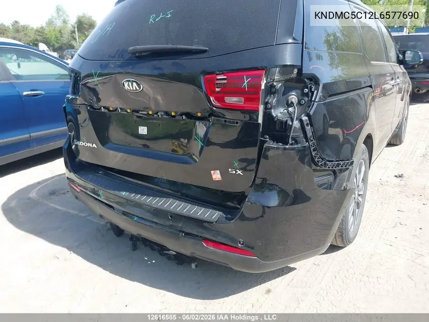 2020 Kia Sedona Ex/Sx VIN: KNDMC5C12L6577690 Lot: 12616585