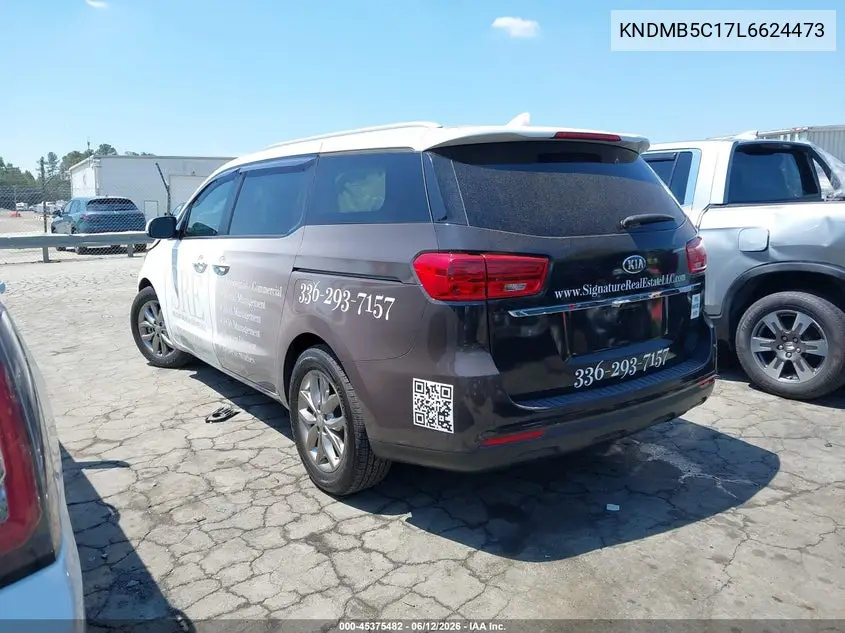2020 Kia Sedona Ex VIN: KNDMB5C17L6624473 Lot: 45375482