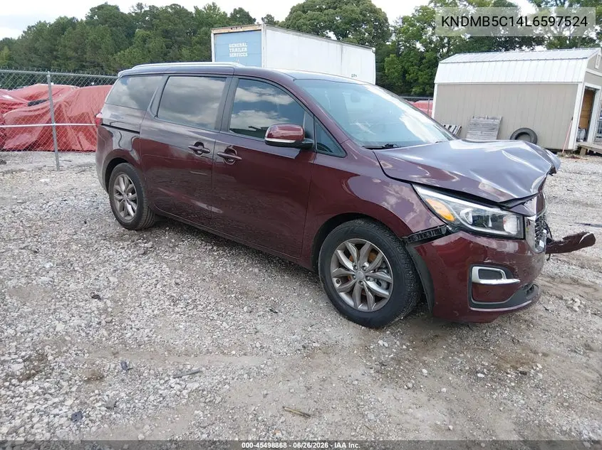 2020 Kia Sedona Ex VIN: KNDMB5C14L6597524 Lot: 45498868