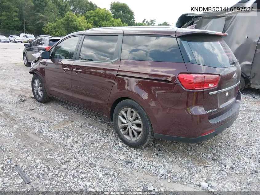 2020 Kia Sedona Ex VIN: KNDMB5C14L6597524 Lot: 45498868