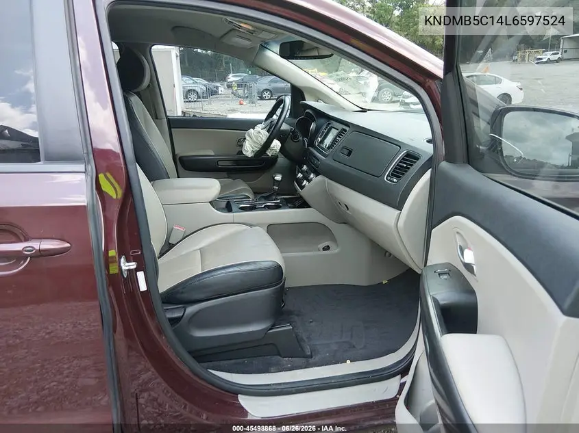2020 Kia Sedona Ex VIN: KNDMB5C14L6597524 Lot: 45498868