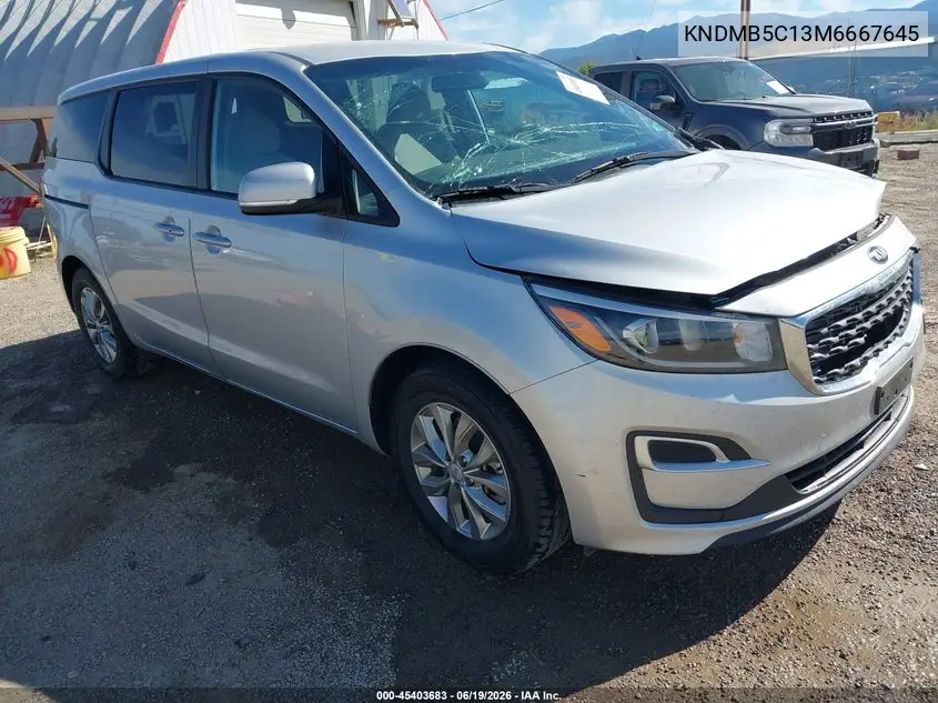 2021 Kia Sedona Lx VIN: KNDMB5C13M6667645 Lot: 45403683