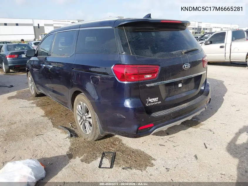 2021 Kia Sedona Sx VIN: KNDMC5C17M6665281 Lot: 45503272