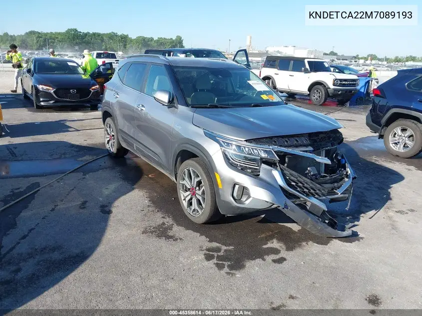 2021 Kia Seltos Sx Turbo VIN: KNDETCA22M7089193 Lot: 45358614