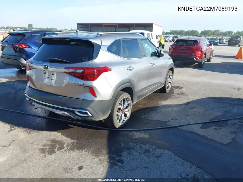 2021 Kia Seltos Sx Turbo VIN: KNDETCA22M7089193 Lot: 45358614
