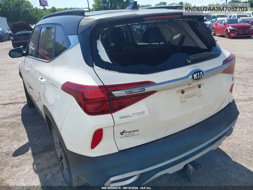 2021 Kia Seltos S VIN: KNDEU2AA3M7052703 Lot: 45384378