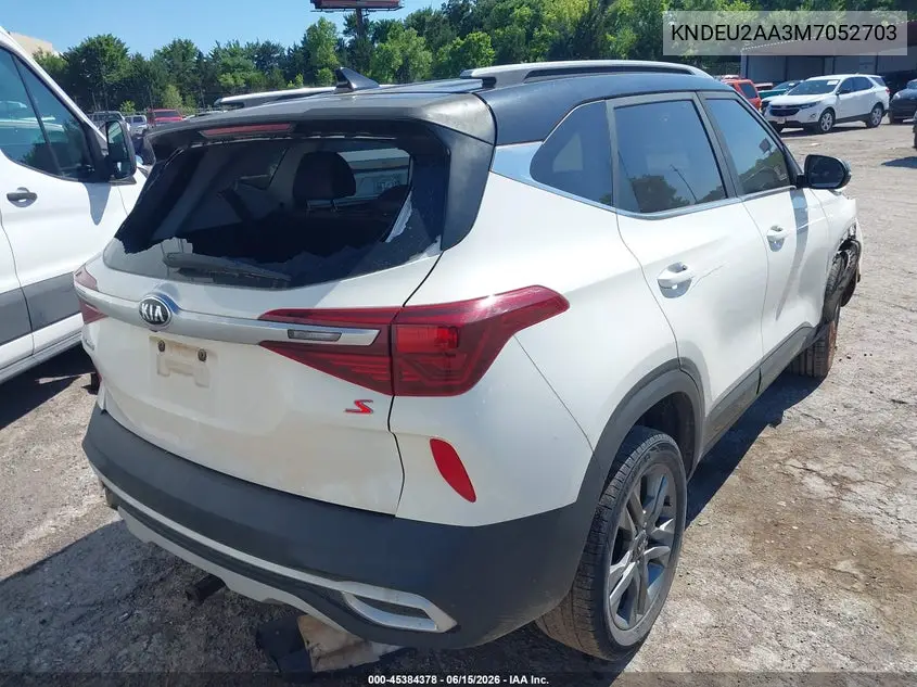 2021 Kia Seltos S VIN: KNDEU2AA3M7052703 Lot: 45384378
