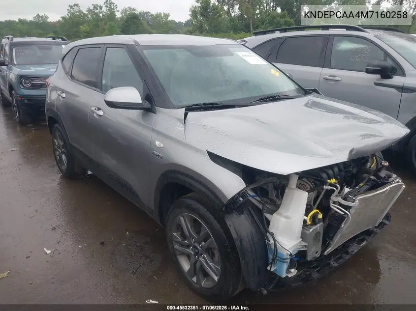 2021 Kia Seltos Lx VIN: KNDEPCAA4M7160258 Lot: 45532351