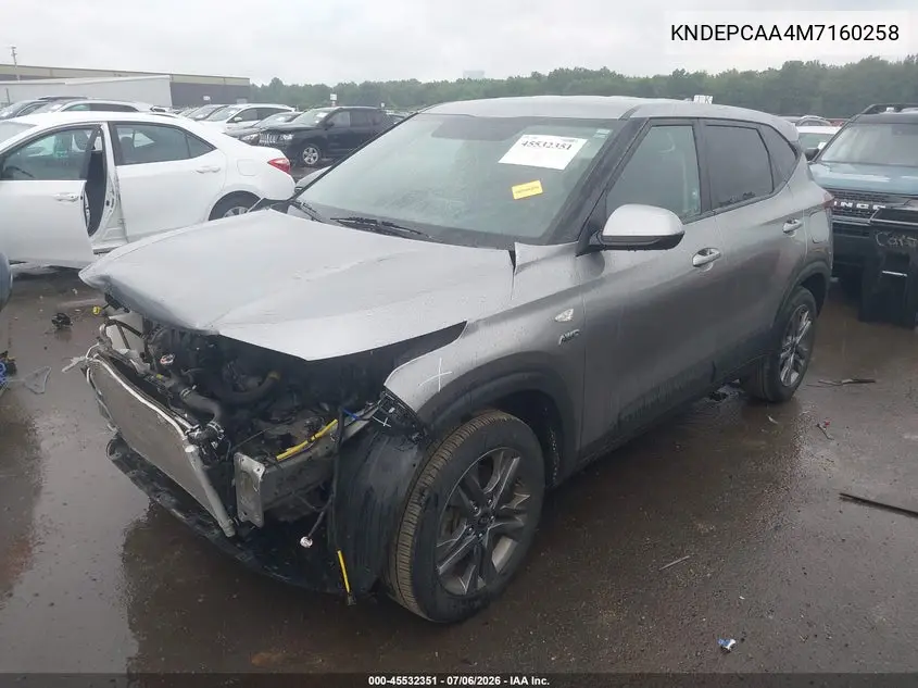 2021 Kia Seltos Lx VIN: KNDEPCAA4M7160258 Lot: 45532351