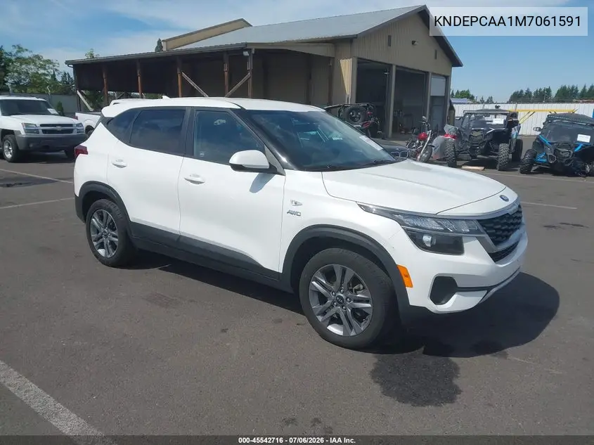 2021 Kia Seltos Lx VIN: KNDEPCAA1M7061591 Lot: 45542716