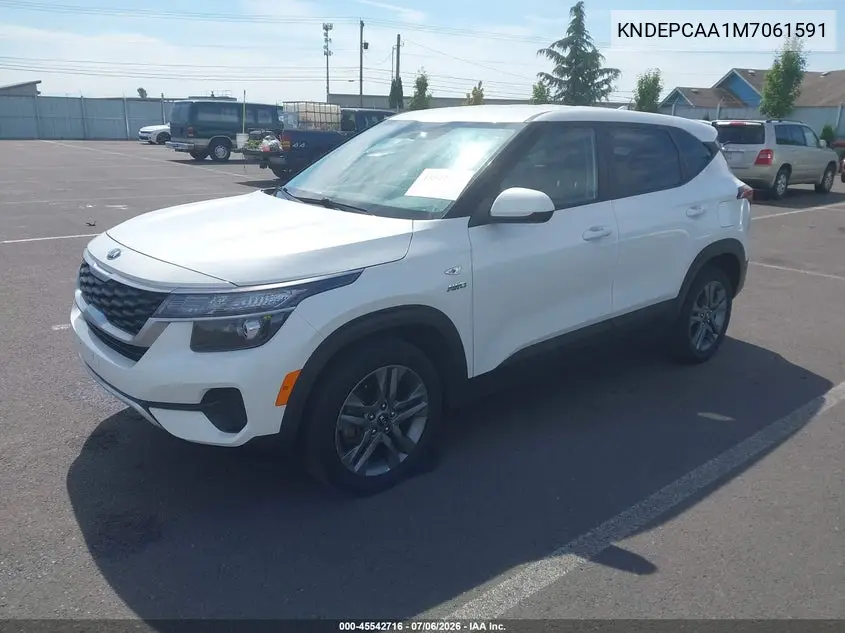 2021 Kia Seltos Lx VIN: KNDEPCAA1M7061591 Lot: 45542716
