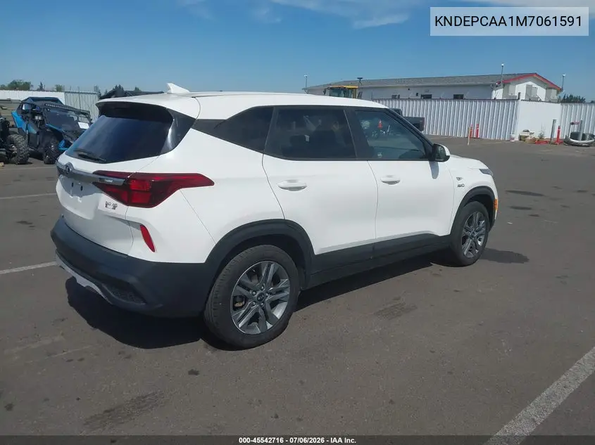 2021 Kia Seltos Lx VIN: KNDEPCAA1M7061591 Lot: 45542716