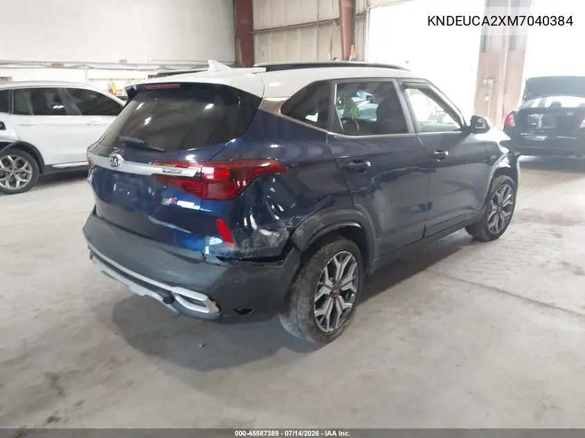 2021 Kia Seltos S Turbo VIN: KNDEUCA2XM7040384 Lot: 45587389