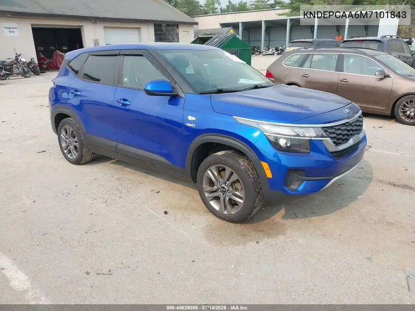 2021 Kia Seltos Lx VIN: KNDEPCAA6M7101843 Lot: 45629308