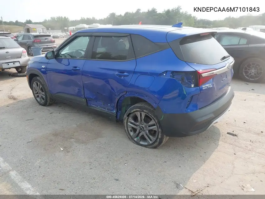 2021 Kia Seltos Lx VIN: KNDEPCAA6M7101843 Lot: 45629308