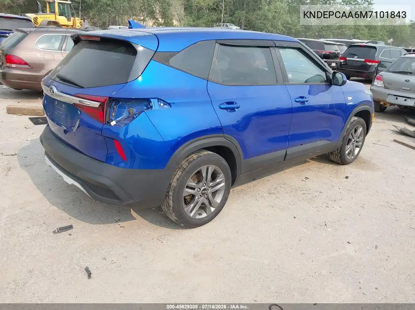 2021 Kia Seltos Lx VIN: KNDEPCAA6M7101843 Lot: 45629308