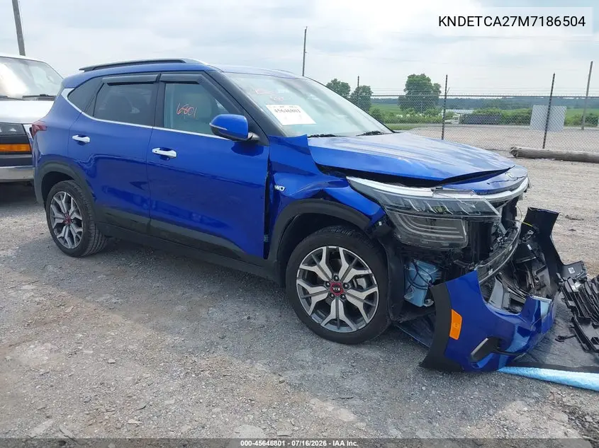 2021 Kia Seltos Sx Turbo VIN: KNDETCA27M7186504 Lot: 45646801