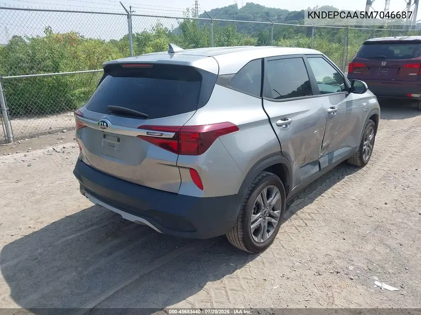 2021 Kia Seltos Lx VIN: KNDEPCAA5M7046687 Lot: 45683440