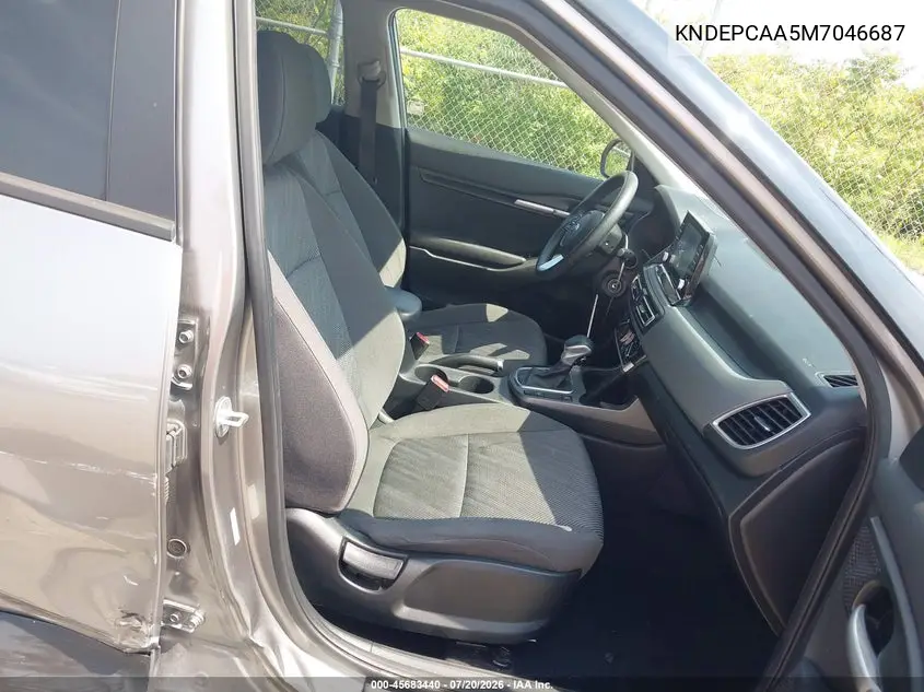 2021 Kia Seltos Lx VIN: KNDEPCAA5M7046687 Lot: 45683440