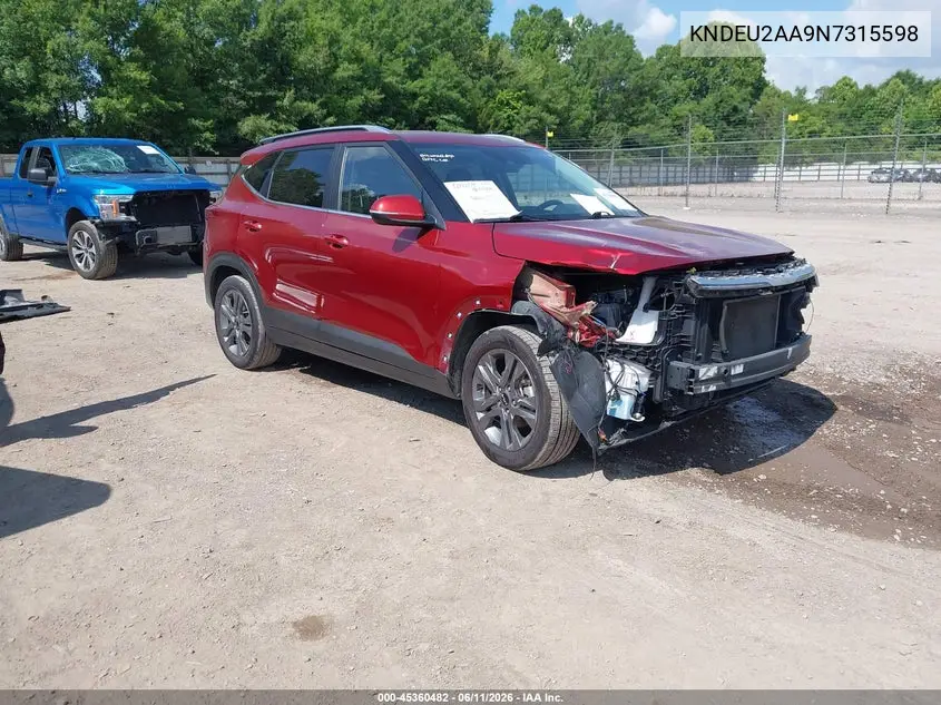2022 Kia Seltos S VIN: KNDEU2AA9N7315598 Lot: 45360482