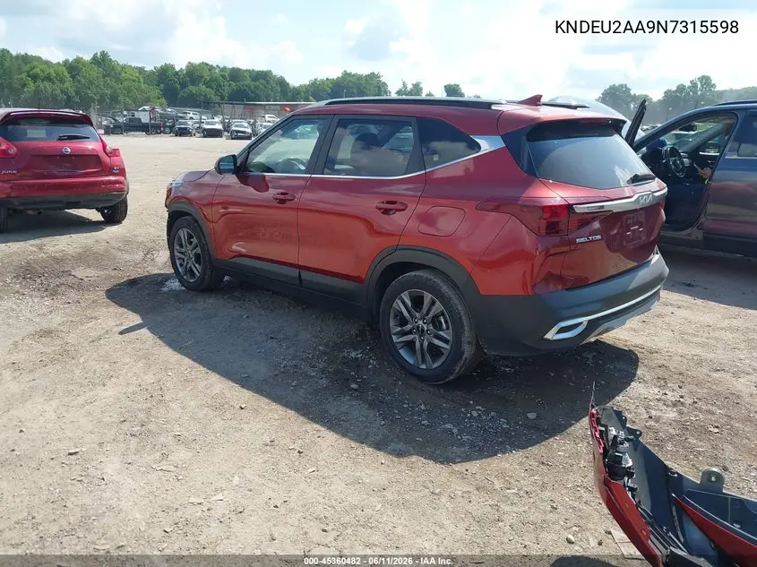 2022 Kia Seltos S VIN: KNDEU2AA9N7315598 Lot: 45360482