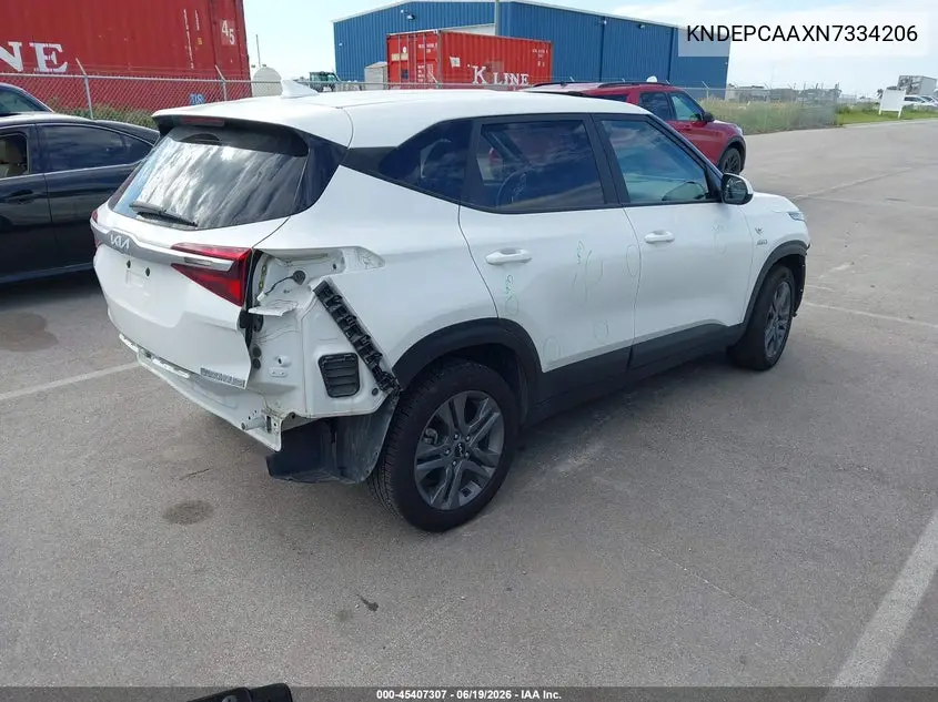 2022 Kia Seltos Lx VIN: KNDEPCAAXN7334206 Lot: 45407307