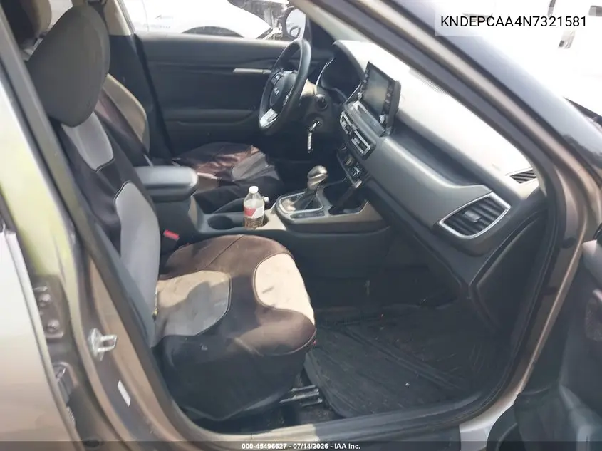 2022 Kia Seltos Lx VIN: KNDEPCAA4N7321581 Lot: 45496627