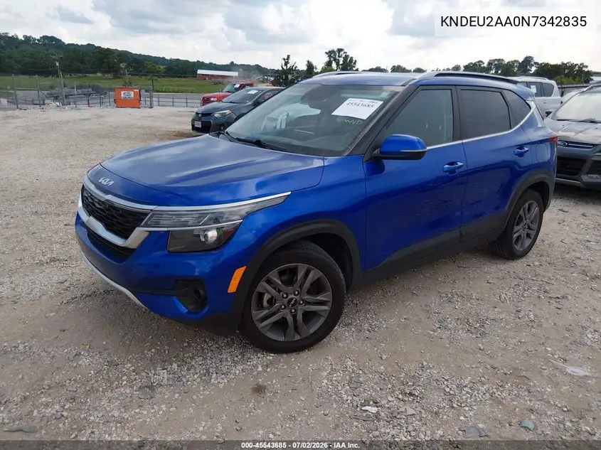 2022 Kia Seltos S VIN: KNDEU2AA0N7342835 Lot: 45543685