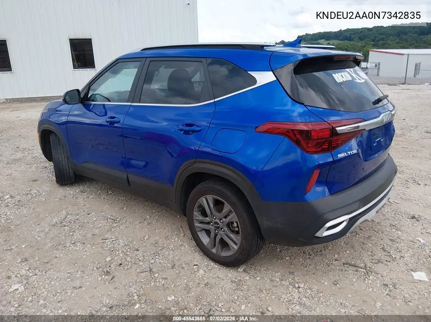 2022 Kia Seltos S VIN: KNDEU2AA0N7342835 Lot: 45543685