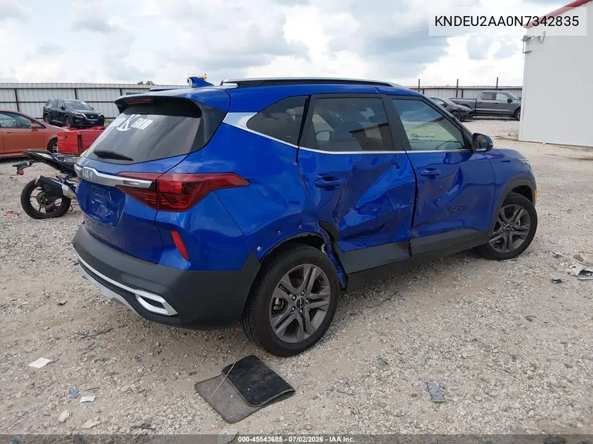 2022 Kia Seltos S VIN: KNDEU2AA0N7342835 Lot: 45543685