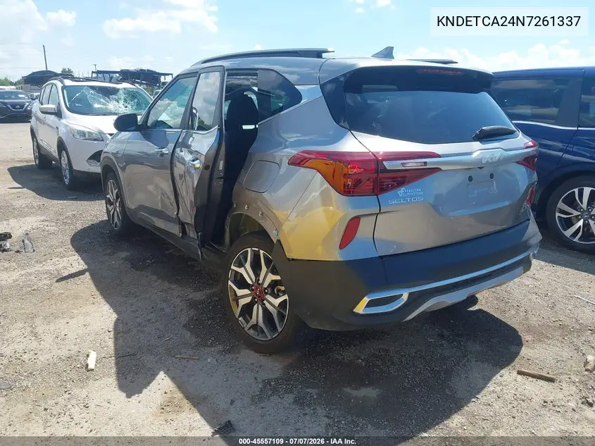 2022 Kia Seltos Sx Turbo VIN: KNDETCA24N7261337 Lot: 45557109