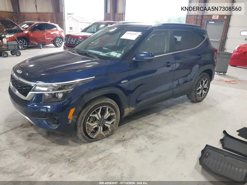 2022 Kia Seltos Ex VIN: KNDERCAA5N7308560 Lot: 45583557