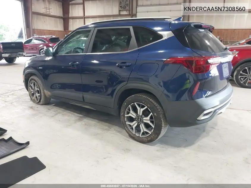 2022 Kia Seltos Ex VIN: KNDERCAA5N7308560 Lot: 45583557
