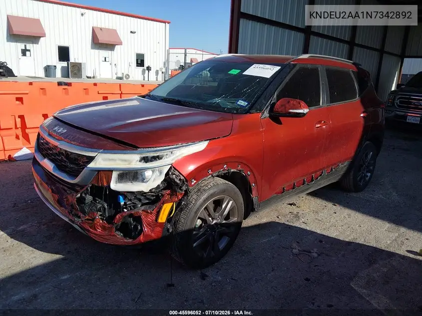 2022 Kia Seltos S VIN: KNDEU2AA1N7342892 Lot: 45596052