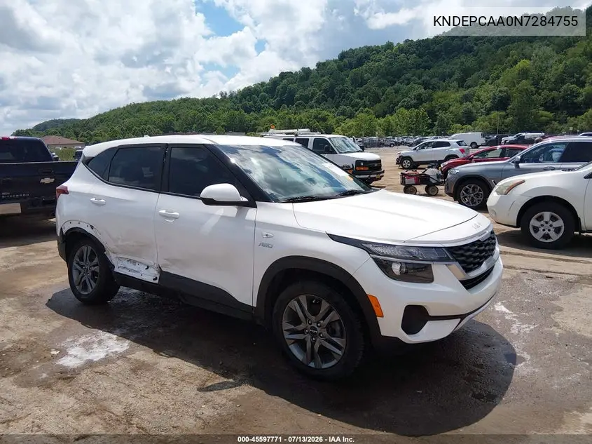 2022 Kia Seltos Lx VIN: KNDEPCAA0N7284755 Lot: 45597771