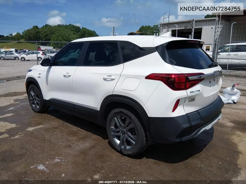2022 Kia Seltos Lx VIN: KNDEPCAA0N7284755 Lot: 45597771