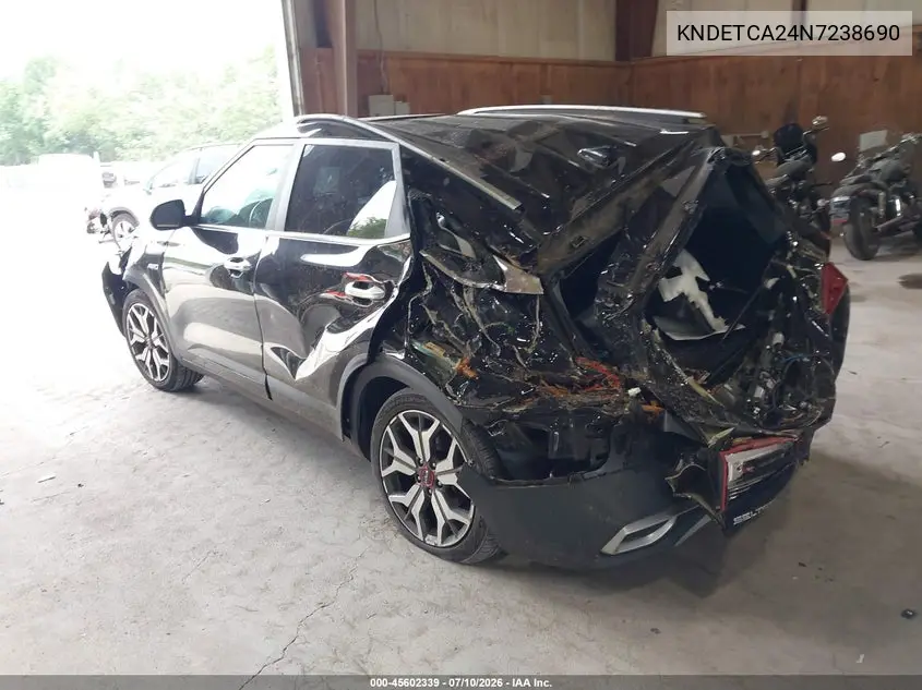 2022 Kia Seltos Sx Turbo VIN: KNDETCA24N7238690 Lot: 45602339