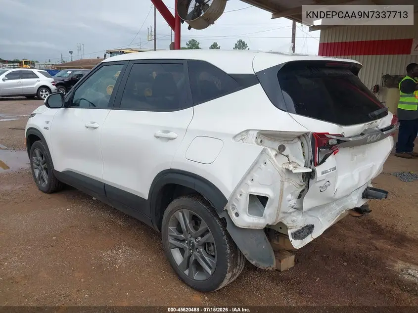 2022 Kia Seltos Lx VIN: KNDEPCAA9N7337713 Lot: 45620488