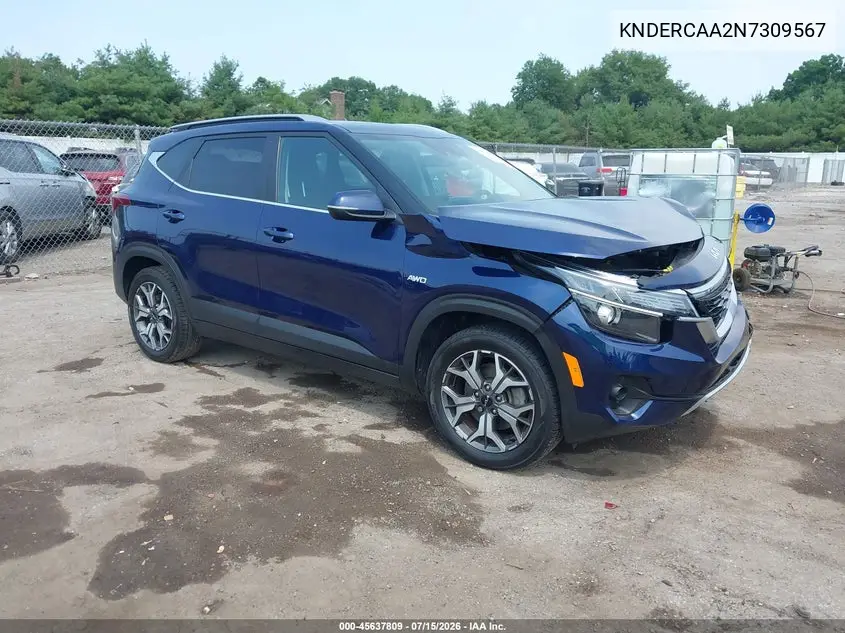2022 Kia Seltos Ex VIN: KNDERCAA2N7309567 Lot: 45637809