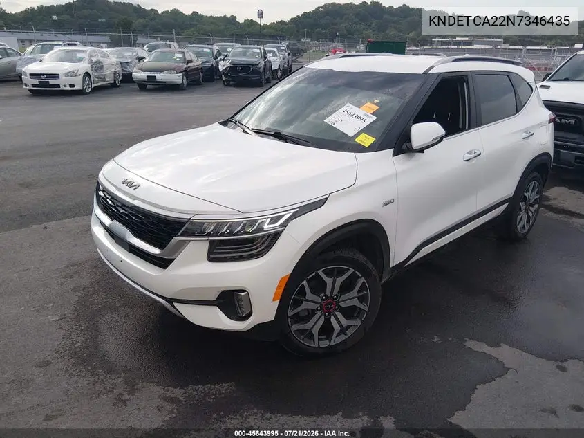 2022 Kia Seltos Sx Turbo VIN: KNDETCA22N7346435 Lot: 45643995