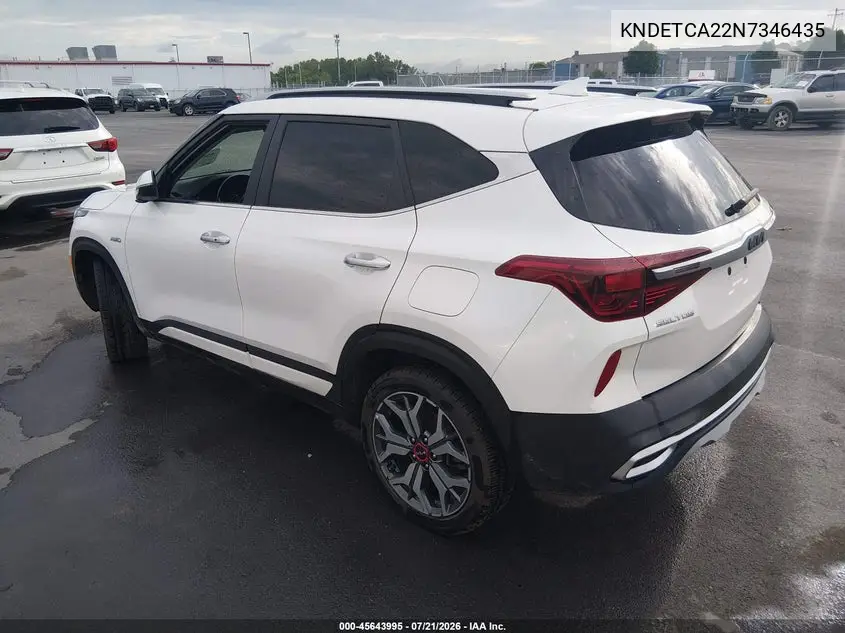 2022 Kia Seltos Sx Turbo VIN: KNDETCA22N7346435 Lot: 45643995