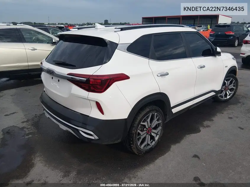 2022 Kia Seltos Sx Turbo VIN: KNDETCA22N7346435 Lot: 45643995