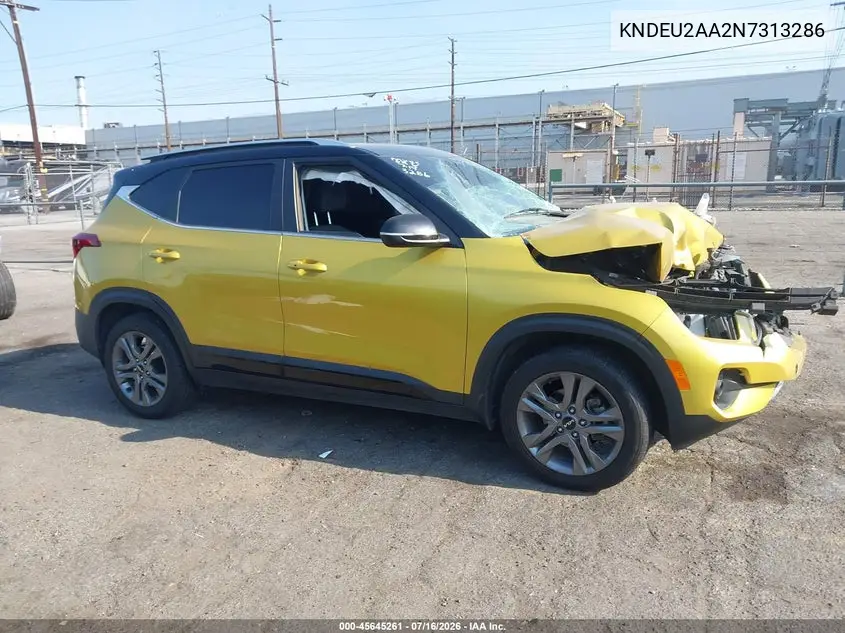 2022 Kia Seltos S VIN: KNDEU2AA2N7313286 Lot: 45645261