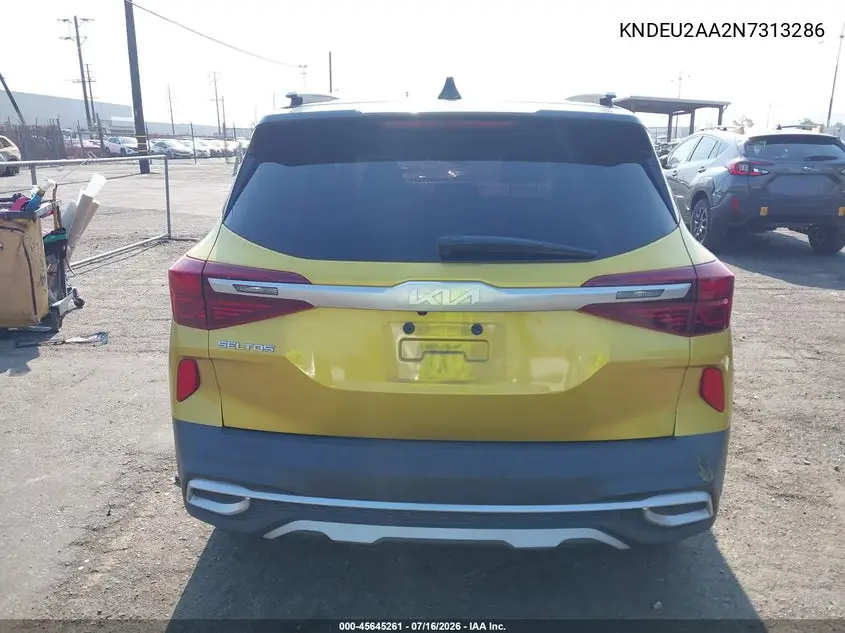 2022 Kia Seltos S VIN: KNDEU2AA2N7313286 Lot: 45645261