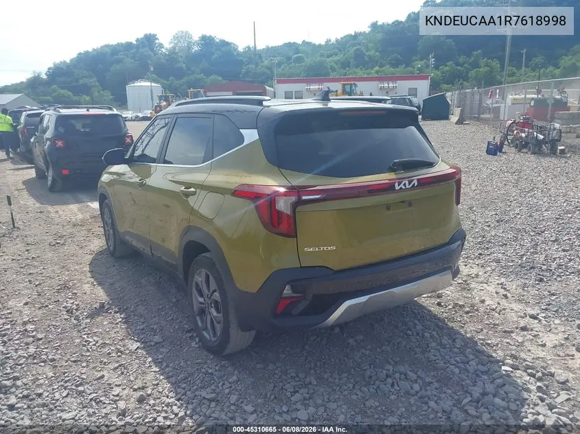 2024 Kia Seltos S VIN: KNDEUCAA1R7618998 Lot: 45310665